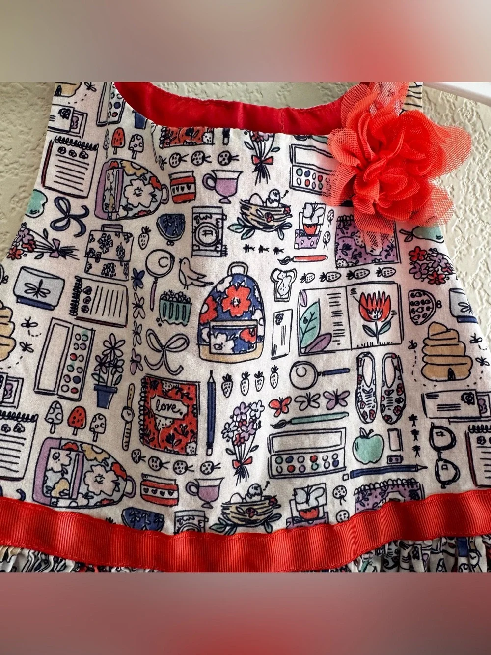 VTG Y2K Cherokee Back to school Dress Sleeveless Novelty Whimsical Girls 5T